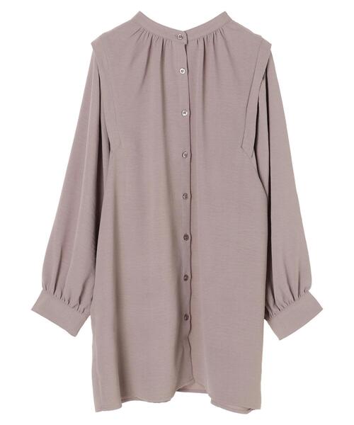 Green　Parks（グリーンパークス）の「・novem 9 2wayショルダータックチュニック＊（シャツ/ブラウス・レディース・ブラック/アイボリー/モカ・FREE）」の22枚目の写真