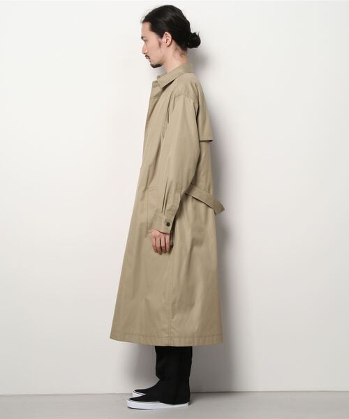 ROBES&CONFECTIONS（ローブスコンフェクションズ）の「Robes & Confections/ローブス&コンフェクションズ/撥水高密度ギャバジンコート（ステンカラーコート・メンズ・カーキ・1/3）」の4枚目の写真