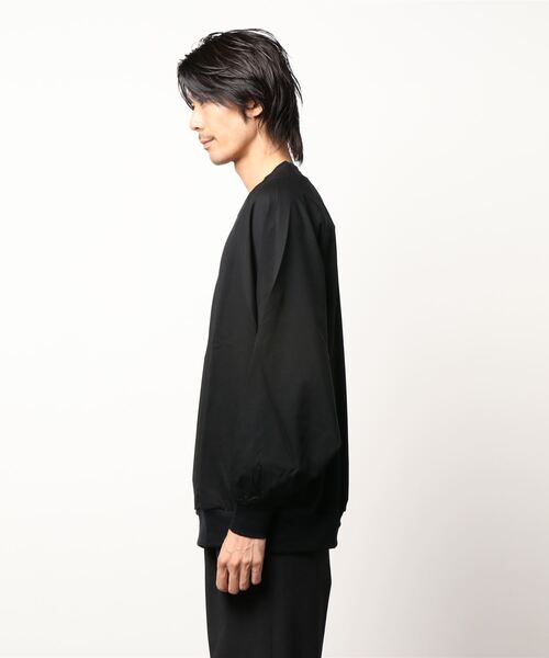 Lui's（ルイス）の「スーパーミニ裏毛モモンガクルーネック（Tシャツ/カットソー・メンズ・グレー/ブラック・FREE）」の4枚目の写真