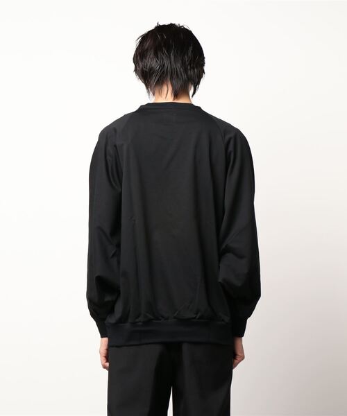 Lui's（ルイス）の「スーパーミニ裏毛モモンガクルーネック（Tシャツ/カットソー・メンズ・グレー/ブラック・FREE）」の3枚目の写真