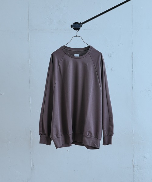 Lui's（ルイス）の「スーパーミニ裏毛モモンガクルーネック（Tシャツ/カットソー・メンズ・グレー/ブラック・FREE）」の2枚目の写真