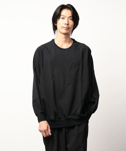 Lui's（ルイス）の「スーパーミニ裏毛モモンガクルーネック（Tシャツ/カットソー・メンズ・グレー/ブラック・FREE）」の7枚目の写真