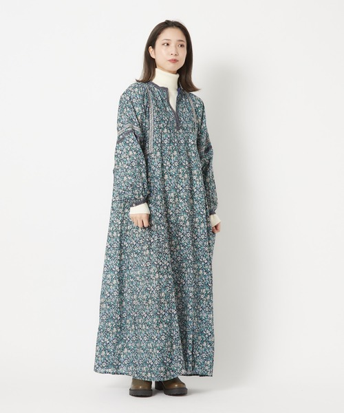 CIAOPANIC（チャオパニック）の「インディアプリントワンピース（ワンピース・レディース・ネイビー/グリーン・FREE）」の3枚目の写真