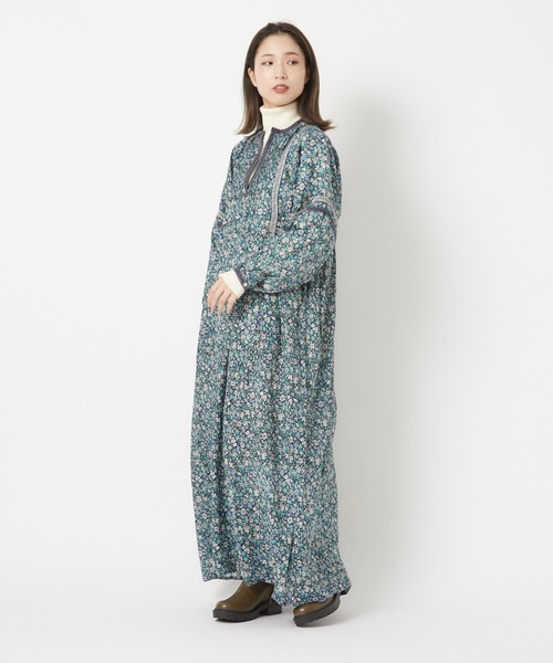 CIAOPANIC（チャオパニック）の「インディアプリントワンピース（ワンピース・レディース・ネイビー/グリーン・FREE）」の5枚目の写真