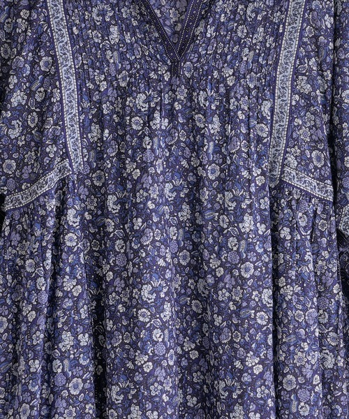 CIAOPANIC（チャオパニック）の「インディアプリントワンピース（ワンピース・レディース・ネイビー/グリーン・FREE）」の8枚目の写真