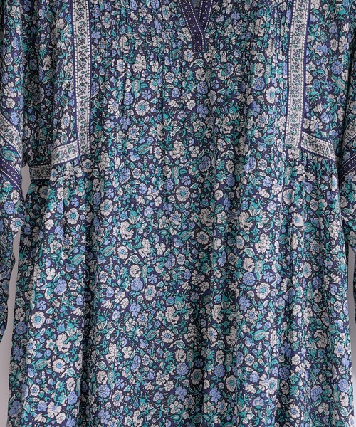 CIAOPANIC（チャオパニック）の「インディアプリントワンピース（ワンピース・レディース・ネイビー/グリーン・FREE）」の13枚目の写真