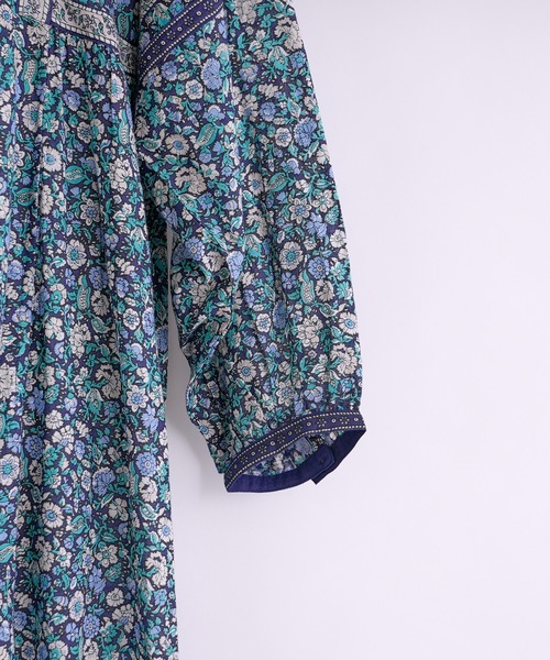 CIAOPANIC（チャオパニック）の「インディアプリントワンピース（ワンピース・レディース・ネイビー/グリーン・FREE）」の4枚目の写真