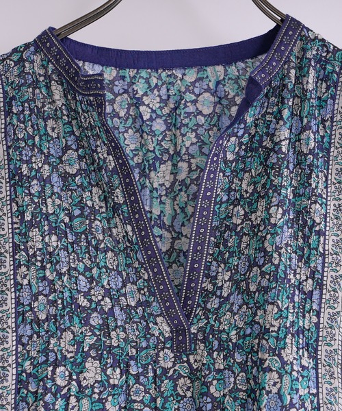 CIAOPANIC（チャオパニック）の「インディアプリントワンピース（ワンピース・レディース・ネイビー/グリーン・FREE）」の14枚目の写真