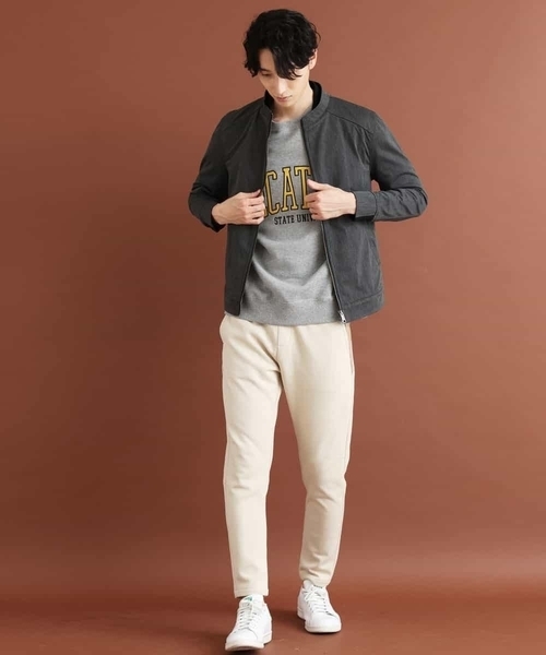 MK MICHEL KLEIN HOMME （エムケーミッシェルクランオム）の「MAGICストレッチ/コンパクトストレッチブルゾン（ライダースジャケット・メンズ・チャコールグレー/ブラック・46/48/51）」の7枚目の写真