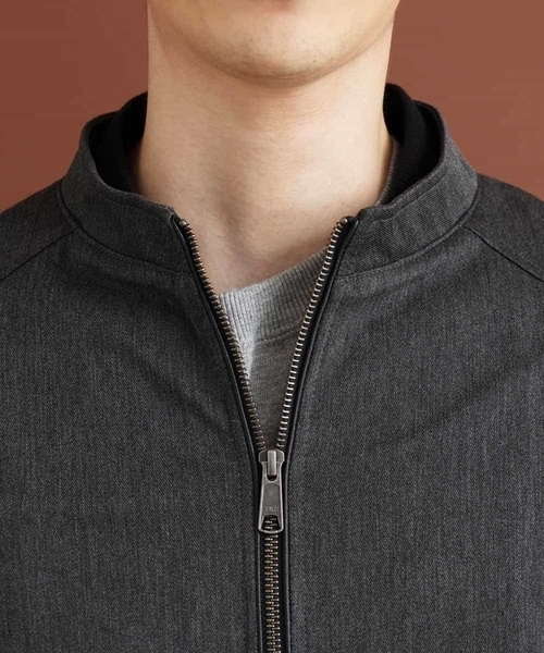 MK MICHEL KLEIN HOMME （エムケーミッシェルクランオム）の「MAGICストレッチ/コンパクトストレッチブルゾン（ライダースジャケット・メンズ・チャコールグレー/ブラック・46/48/51）」の8枚目の写真