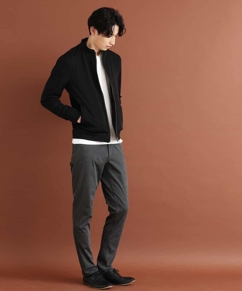 MK MICHEL KLEIN HOMME （エムケーミッシェルクランオム）の「MAGICストレッチ/コンパクトストレッチブルゾン（ライダースジャケット・メンズ・チャコールグレー/ブラック・46/48/51）」の11枚目の写真