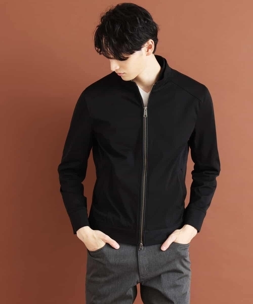 MK MICHEL KLEIN HOMME （エムケーミッシェルクランオム）の「MAGICストレッチ/コンパクトストレッチブルゾン（ライダースジャケット・メンズ・チャコールグレー/ブラック・46/48/51）」の12枚目の写真