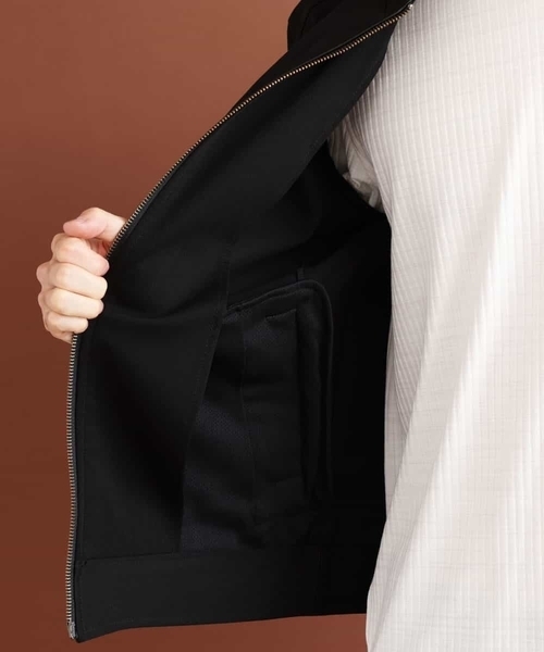 MK MICHEL KLEIN HOMME （エムケーミッシェルクランオム）の「MAGICストレッチ/コンパクトストレッチブルゾン（ライダースジャケット・メンズ・チャコールグレー/ブラック・46/48/51）」の19枚目の写真