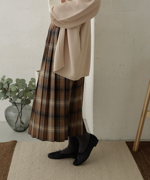 URBAN RESEARCH DOORS（アーバンリサーチドアーズ）の「チェックプリーツスカート（スカート・レディース・グレー系その他/ベージュ系その他・ONE）」の8枚目の写真