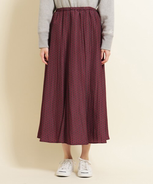 Dessin（デッサン）の「◆【S～Lサイズあり・洗える・ウエストゴム】小付きプリントスカート（スカート・レディース・ネイビー系/パープル系その他・01/03/02）」の3枚目の写真