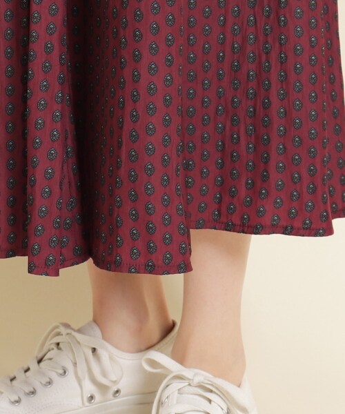 Dessin（デッサン）の「◆【S～Lサイズあり・洗える・ウエストゴム】小付きプリントスカート（スカート・レディース・ネイビー系/パープル系その他・01/03/02）」の7枚目の写真