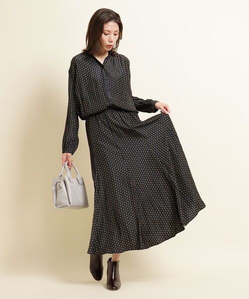 Dessin（デッサン）の「◆【S～Lサイズあり・洗える・ウエストゴム】小付きプリントスカート（スカート・レディース・ネイビー系/パープル系その他・01/03/02）」の10枚目の写真