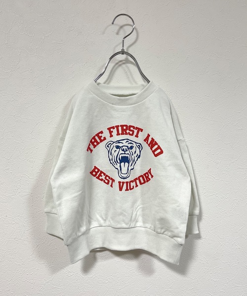 Life Support Products（ライフサポートプロダクツ）の「ヴィンテージプリントトレーナー（80～150cm）（スウェット・キッズ・ホワイト/ブラック/ベージュ/マスタード/チャコール・90/100/110/120/80/130/95/140/150）」の2枚目の写真