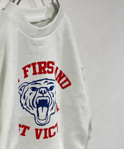 Life Support Products（ライフサポートプロダクツ）の「ヴィンテージプリントトレーナー（80～150cm）（スウェット・キッズ・ホワイト/ブラック/ベージュ/マスタード/チャコール・90/100/110/120/80/130/95/140/150）」の7枚目の写真