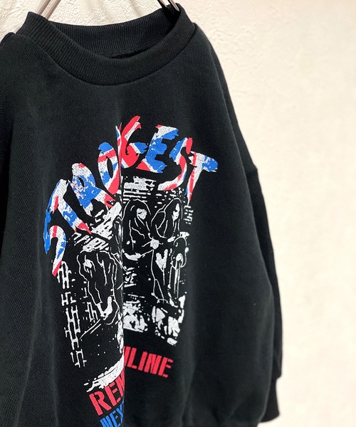 Life Support Products（ライフサポートプロダクツ）の「ヴィンテージプリントトレーナー（80～150cm）（スウェット・キッズ・ホワイト/ブラック/ベージュ/マスタード/チャコール・90/100/110/120/80/130/95/140/150）」の8枚目の写真