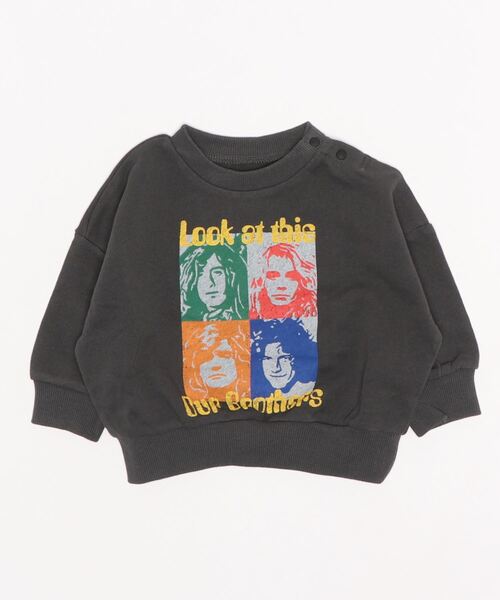 Life Support Products（ライフサポートプロダクツ）の「ヴィンテージプリントトレーナー（80～150cm）（スウェット・キッズ・ホワイト/ブラック/ベージュ/マスタード/チャコール・90/100/110/120/80/130/95/140/150）」の16枚目の写真