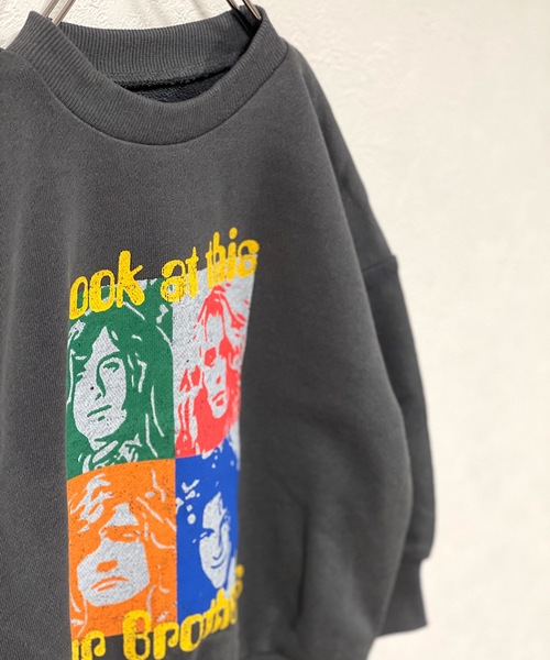 Life Support Products（ライフサポートプロダクツ）の「ヴィンテージプリントトレーナー（80～150cm）（スウェット・キッズ・ホワイト/ブラック/ベージュ/マスタード/チャコール・90/100/110/120/80/130/95/140/150）」の9枚目の写真