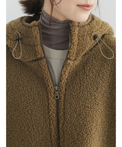 Green Parks(グリーンパークス)の「ボアロングコート*(その他アウター・レディース・ブラック/カーキ/ブルー・FREE)」の9枚目の写真