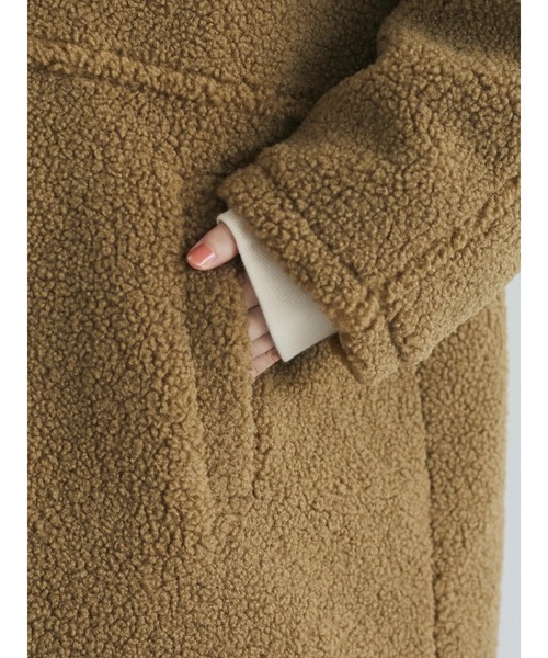 Green Parks(グリーンパークス)の「ボアロングコート*(その他アウター・レディース・ブラック/カーキ/ブルー・FREE)」の10枚目の写真