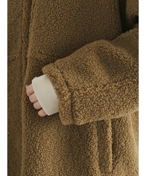 Green Parks(グリーンパークス)の「ボアロングコート*(その他アウター・レディース・ブラック/カーキ/ブルー・FREE)」の11枚目の写真