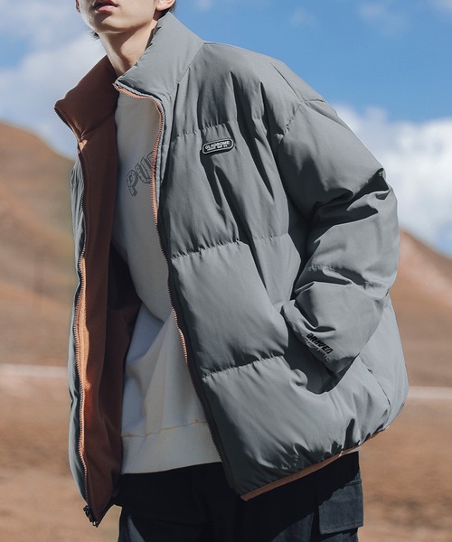 クラブハウス×NO COFFEE 2WAY リバーシブル 中綿 ジャケット XL HOOK（フック）の「【HOOK】2WAY無地リバーシブル中綿・ダウン