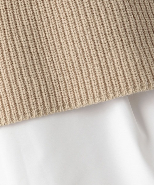 GLOBAL WORK（グローバルワーク）の「2SETレイヤードニットプルオーバー/215660（ニット/セーター・レディース・ブラック/ベージュ/ネイビー・MEDIUM/LARGE）」の21枚目の写真