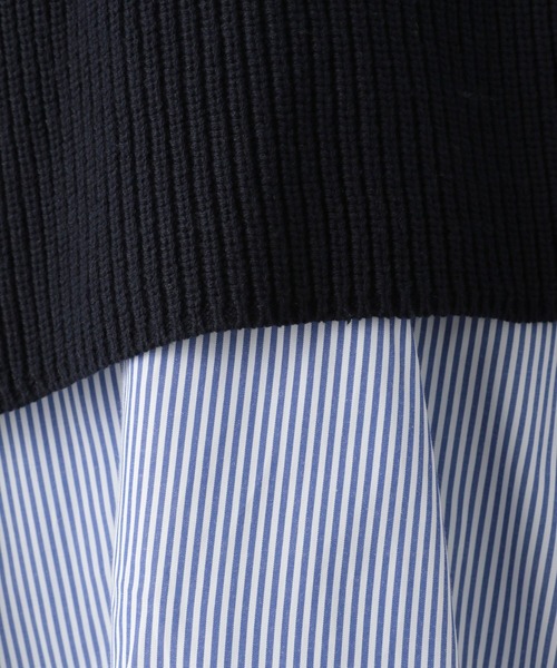 GLOBAL WORK（グローバルワーク）の「2SETレイヤードニットプルオーバー/215660（ニット/セーター・レディース・ブラック/ベージュ/ネイビー・MEDIUM/LARGE）」の18枚目の写真