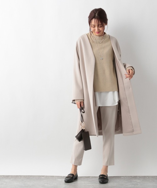 GLOBAL WORK（グローバルワーク）の「2SETレイヤードニットプルオーバー/215660（ニット/セーター・レディース・ブラック/ベージュ/ネイビー・MEDIUM/LARGE）」の4枚目の写真