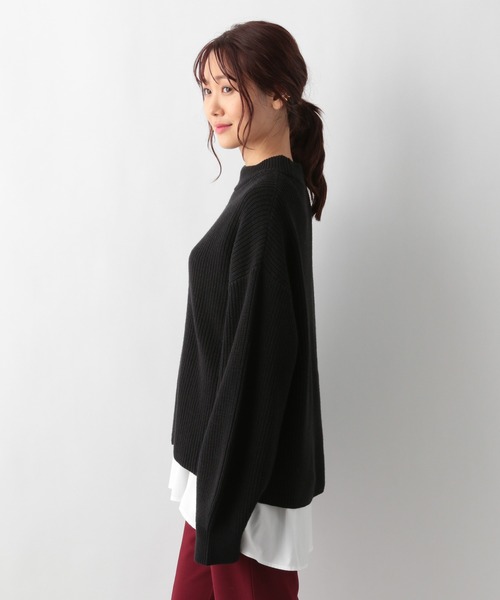 GLOBAL WORK（グローバルワーク）の「2SETレイヤードニットプルオーバー/215660（ニット/セーター・レディース・ブラック/ベージュ/ネイビー・MEDIUM/LARGE）」の19枚目の写真