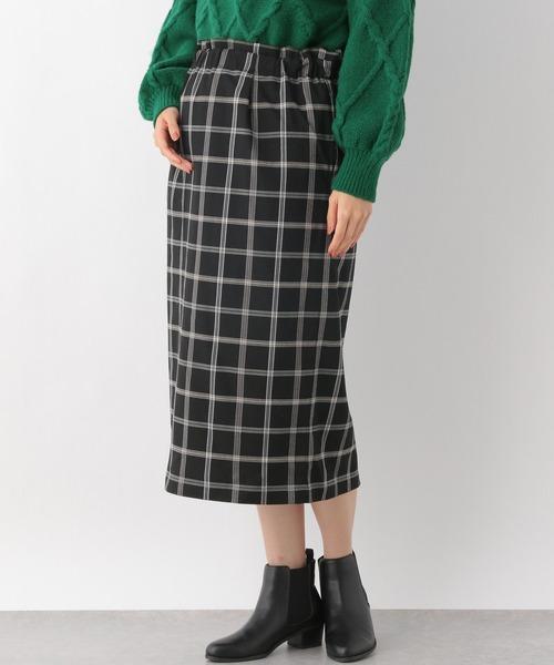 LEPSIM（レプシィム）の「マタニティ／チェックナロースカート　215918（マタニティウェア/グッズ・レディース・ブラック/ベージュ・FREE）」の5枚目の写真