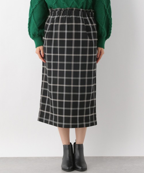 LEPSIM（レプシィム）の「マタニティ／チェックナロースカート　215918（マタニティウェア/グッズ・レディース・ブラック/ベージュ・FREE）」の3枚目の写真