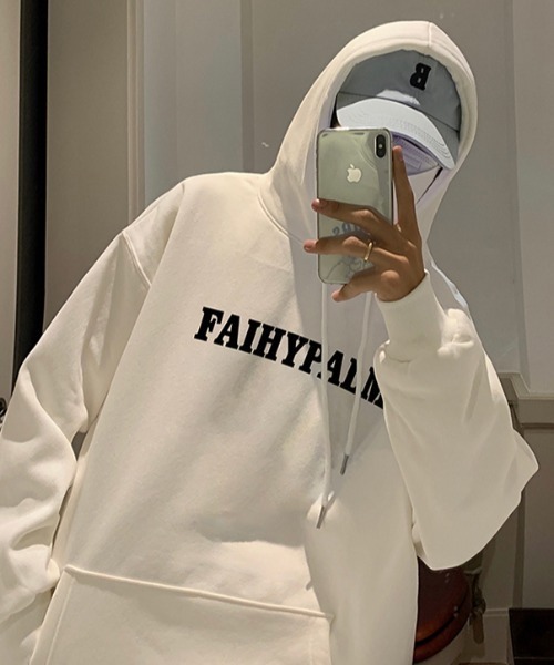 MGV（エムジーヴィー）の「‘FAIHYPALM‘フロントロゴフーディー（パーカー・メンズ・ホワイト/ライトグレー/ブラック/グレー/ベージュ・MEDIUM/LARGE/X-LARGE）」の15枚目の写真