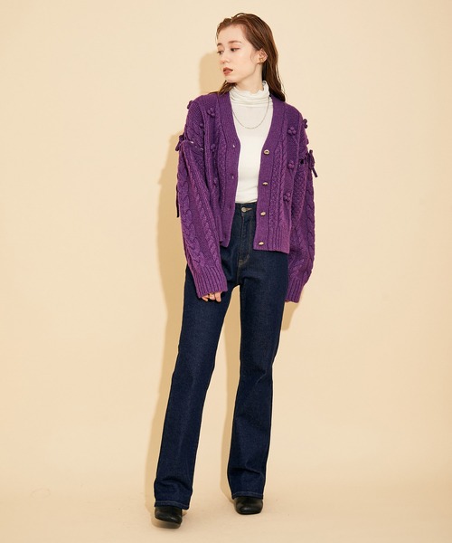 MADEMOISELLE ROPE'(マドモアゼル ロペ)の「ハイネックプルオーバー(Tシャツ/カットソー・レディース・ブラック/オフホワイト/ボルドー・38)」の7枚目の写真