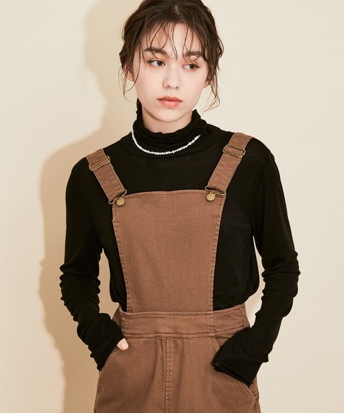 MADEMOISELLE ROPE'(マドモアゼル ロペ)の「ハイネックプルオーバー(Tシャツ/カットソー・レディース・ブラック/オフホワイト/ボルドー・38)」の5枚目の写真