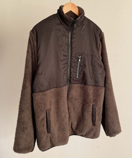 BROKEN BASE（ブロークンベース）の「スイッチングボアブルゾン（ブルゾン・メンズ・グレー/グリーン/ブラウン・LARGE/MEDIUM）」の2枚目の写真