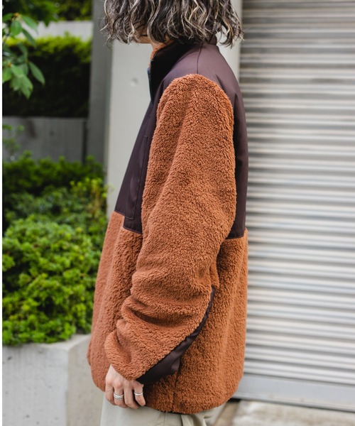 BROKEN BASE（ブロークンベース）の「スイッチングボアブルゾン（ブルゾン・メンズ・グレー/グリーン/ブラウン・LARGE/MEDIUM）」の6枚目の写真