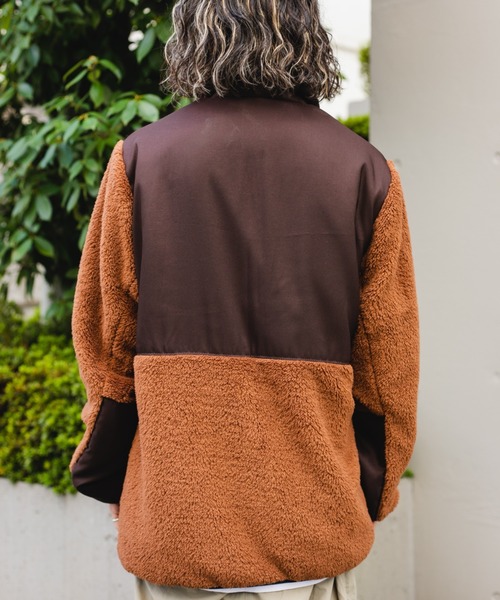 BROKEN BASE（ブロークンベース）の「スイッチングボアブルゾン（ブルゾン・メンズ・グレー/グリーン/ブラウン・LARGE/MEDIUM）」の7枚目の写真