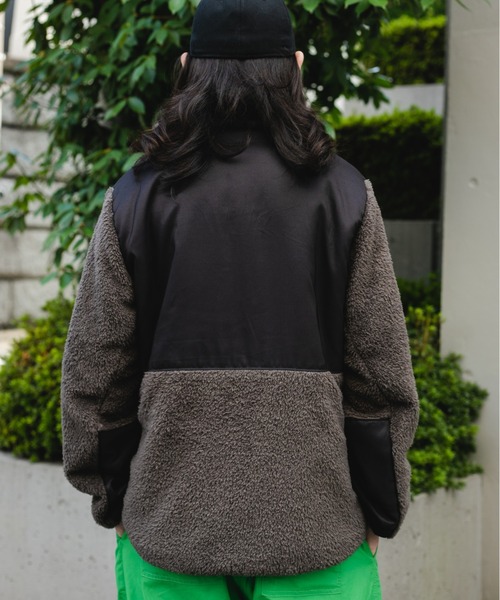 BROKEN BASE（ブロークンベース）の「スイッチングボアブルゾン（ブルゾン・メンズ・グレー/グリーン/ブラウン・LARGE/MEDIUM）」の10枚目の写真