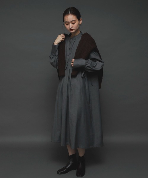SENSE OF PLACE by URBAN RESEARCH（センスオブプレイスバイアーバンリサーチ）の「ベストレイヤードワンピース（ワンピース・レディース・ベージュ/グレー/ブラック/カーキ・ONE）」の13枚目の写真