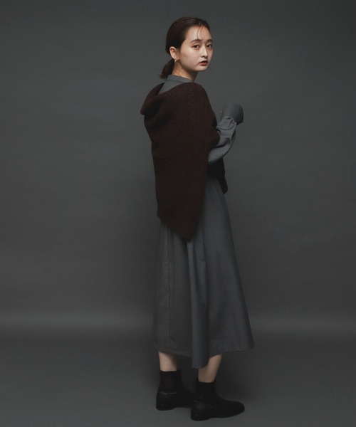 SENSE OF PLACE by URBAN RESEARCH（センスオブプレイスバイアーバンリサーチ）の「ベストレイヤードワンピース（ワンピース・レディース・ベージュ/グレー/ブラック/カーキ・ONE）」の7枚目の写真