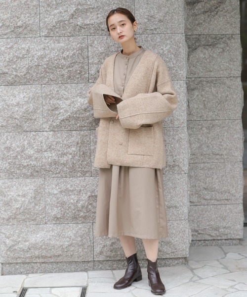 SENSE OF PLACE by URBAN RESEARCH（センスオブプレイスバイアーバンリサーチ）の「ベストレイヤードワンピース（ワンピース・レディース・ベージュ/グレー/ブラック/カーキ・ONE）」の22枚目の写真