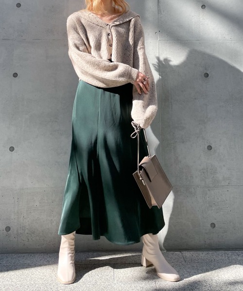 archives（アルシーヴ）の「サテンマーメイドスカート（スカート・レディース・パープル/ブラック/グリーン/イエロー/アイボリー・MEDIUM）」の7枚目の写真