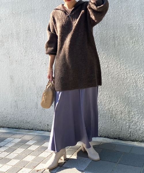 archives（アルシーヴ）の「サテンマーメイドスカート（スカート・レディース・パープル/ブラック/グリーン/イエロー/アイボリー・MEDIUM）」の17枚目の写真