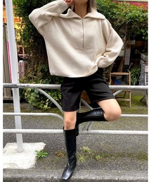 MLI'A | ハーフZIPプルオーバーニット(ニット/セーター)