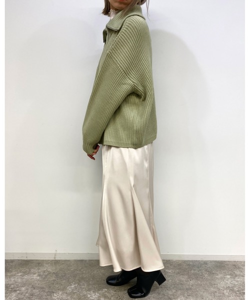 MLI'A(エムリア)の「ハーフZIPプルオーバーニット(ニット/セーター・レディース・アイボリー/チャコールグレー/グレー系その他/杢グレー/ミント/ライトイエロー/ピンク/ブルー/イエロー系その他/オレンジ・M)」の14枚目の写真